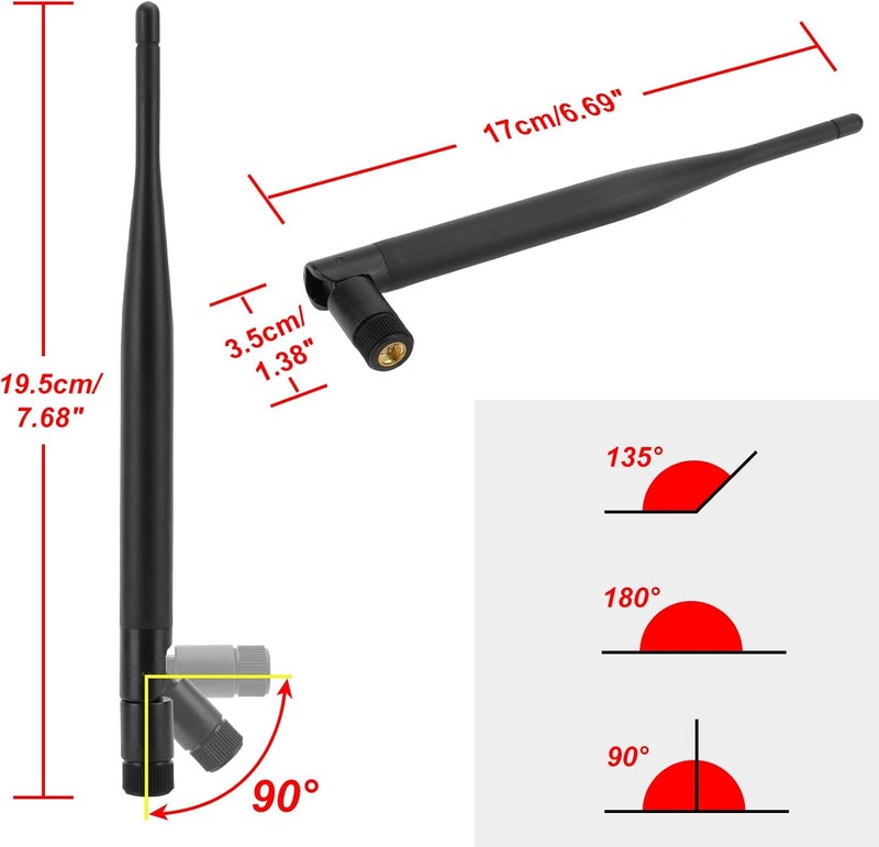 MakerHawk 2 Pack 915MHz LORA Antenna 5dBi Gain Omni SMA Male Connector + RF Antenna Adapter Cable - Image 5